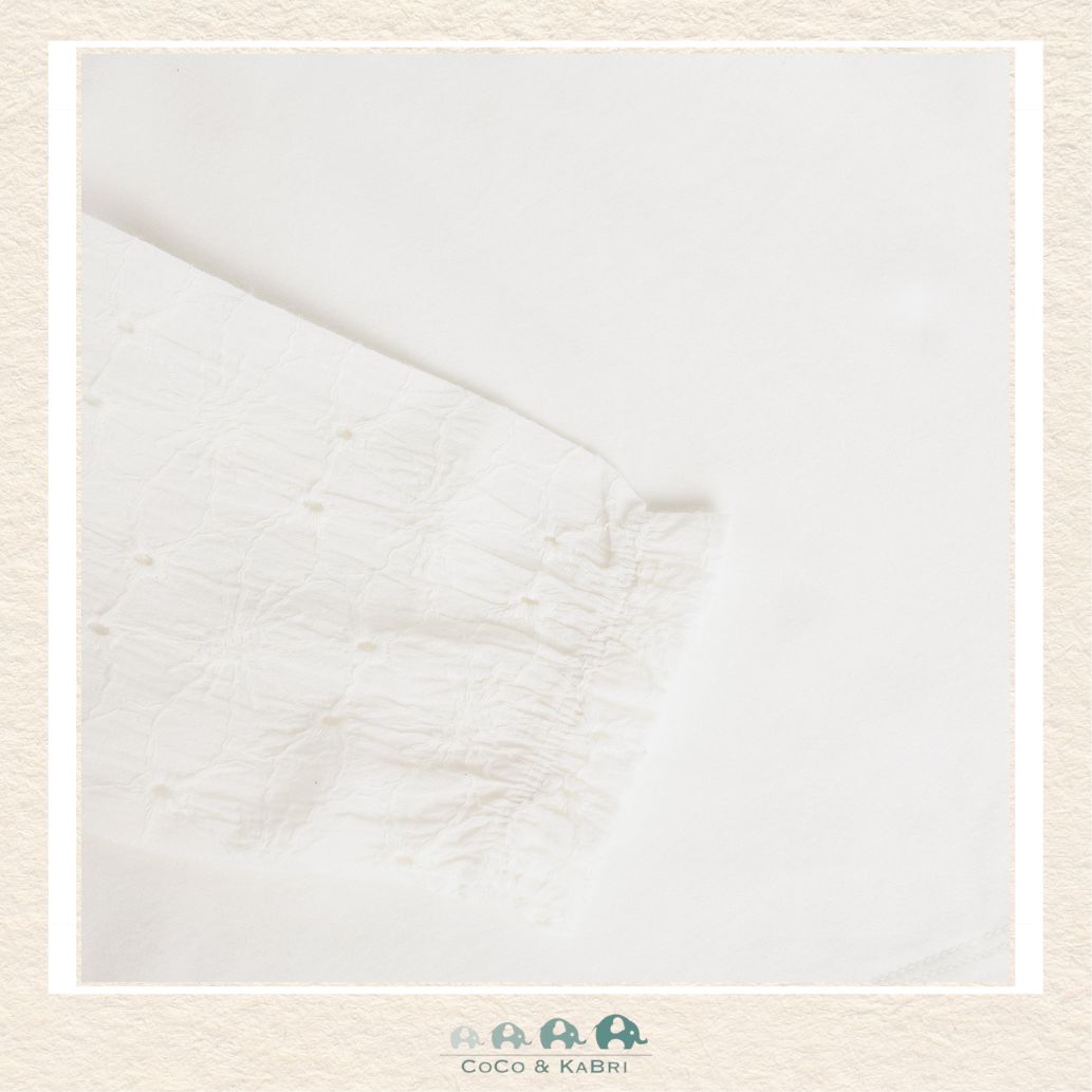 Minymo: Pointelle White Tshirt