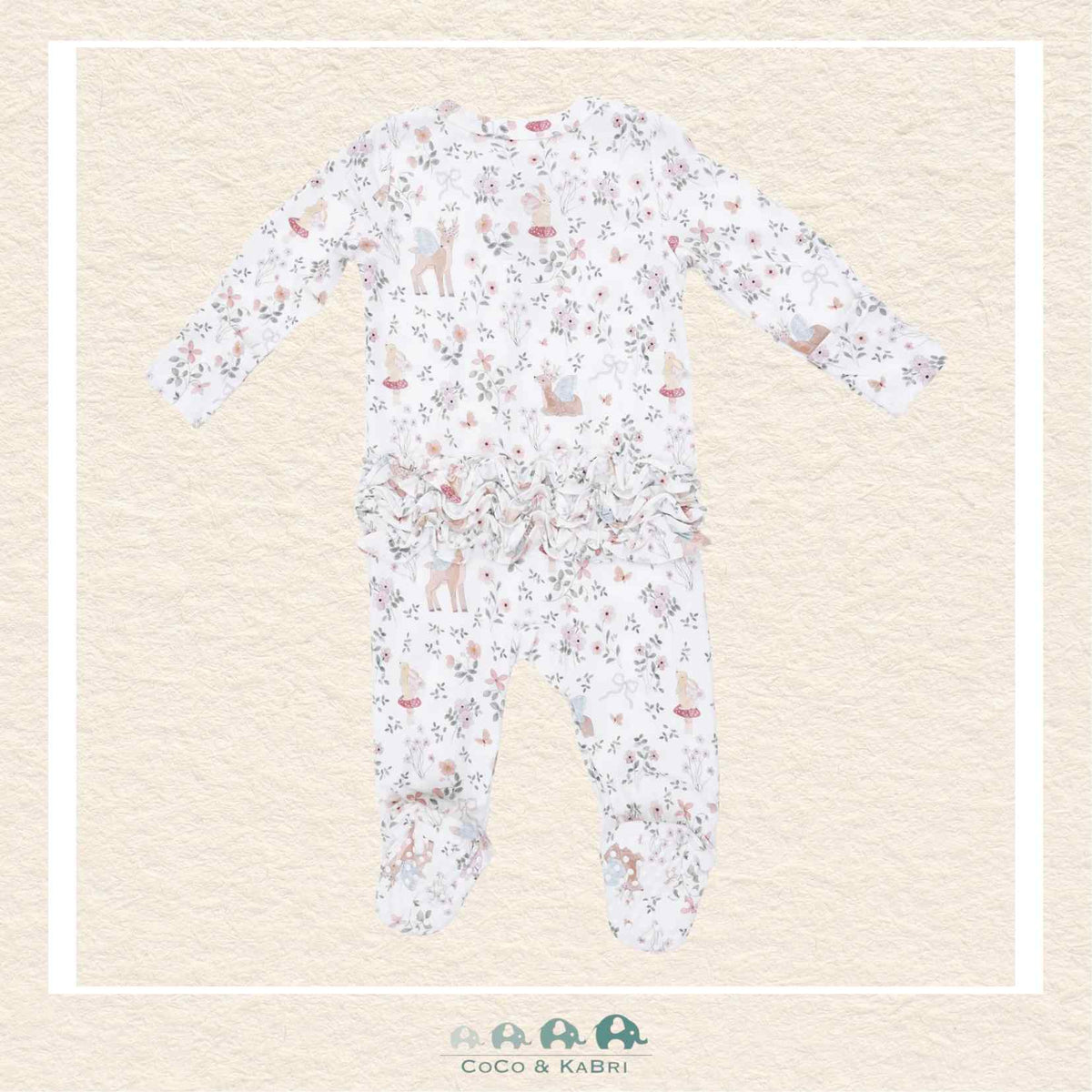 Angel Dear: Enchanted Woodland - 2 Way Ruffle Back Zipper Footie