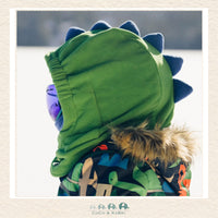 Deux Par Deux: Oversized Dino Polar Balaclava For Ski Helmet Bright Green