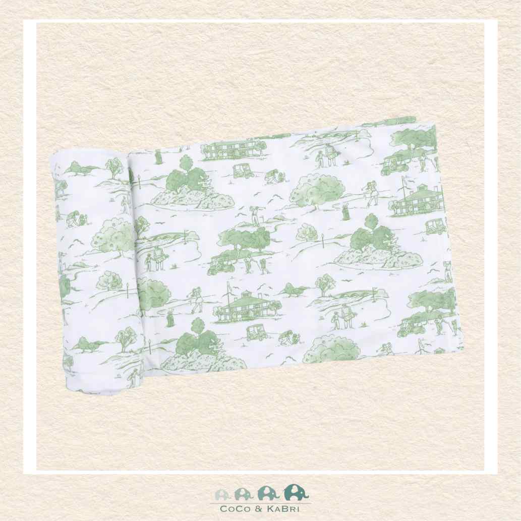 Angel Dear: Golf Toile Green - Swaddle Blanket