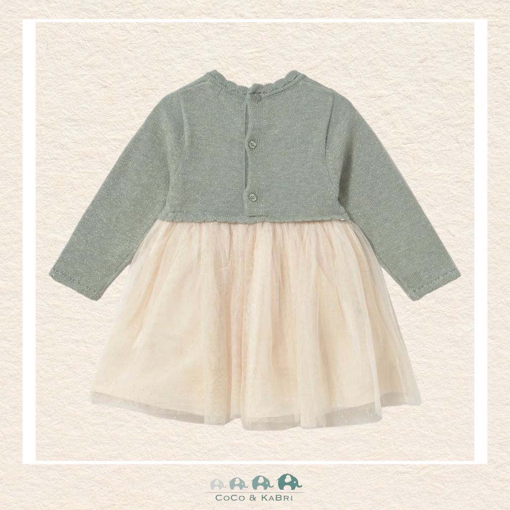 Mayoral Baby Girl Green & Cream Dress