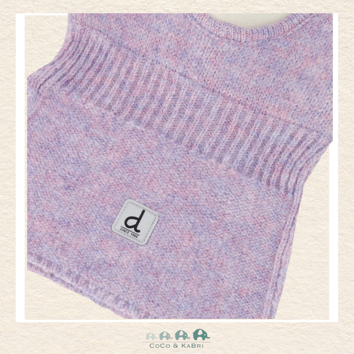 Deux par Deux Baby Knit Bear Balaclava Lavender 6/24m