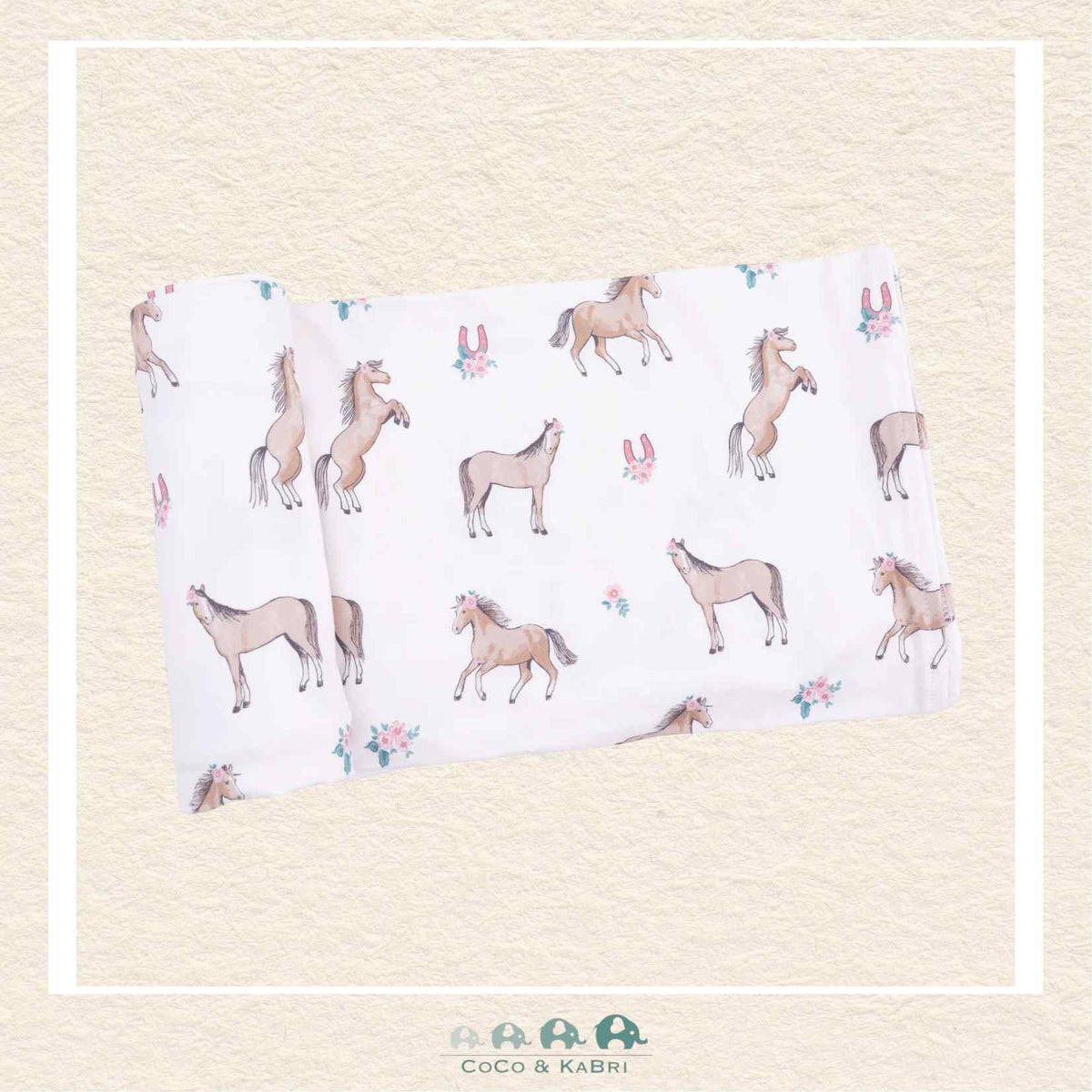 Angel Dear: I Love Horses - Swaddle Blanket
