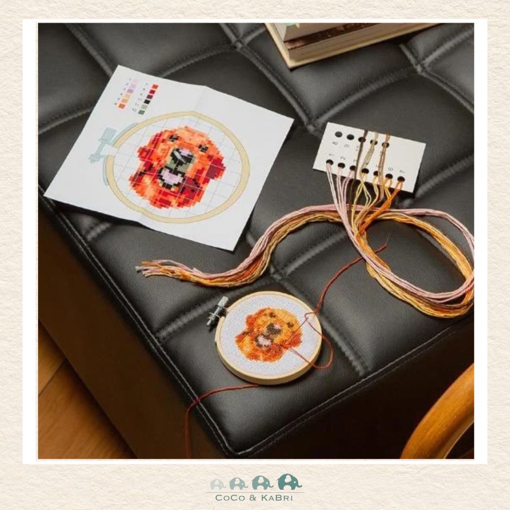 Kikkerland- Mini Cross Embroidery Kit - Dog