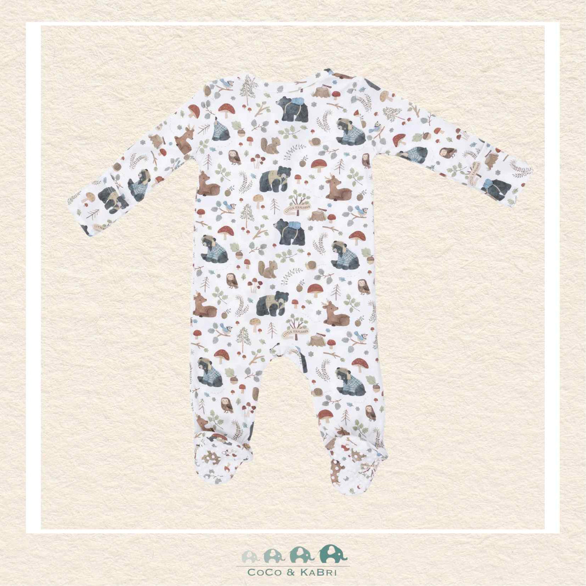 Angel Dear: Southern Woodland Animals Green - 2 Way Zipper Footie