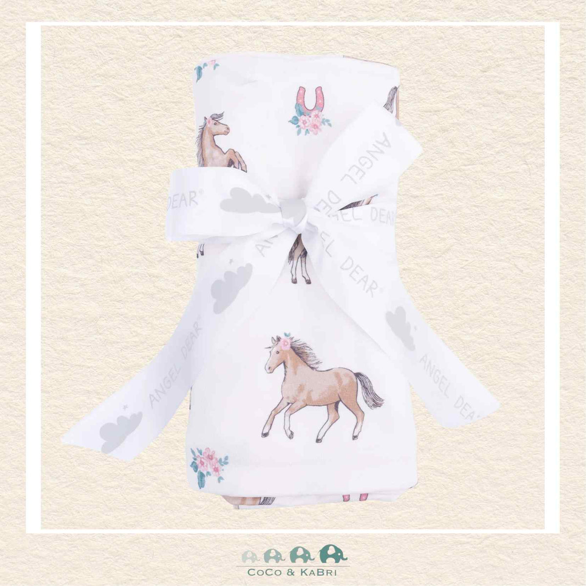 Angel Dear: I Love Horses - Swaddle Blanket