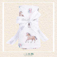 Angel Dear: I Love Horses - Swaddle Blanket