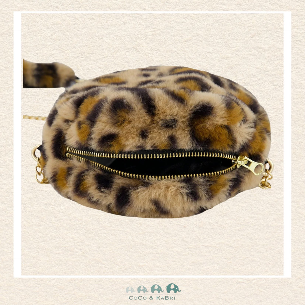 Deux par Deux: Faux Fur Shoulder Bag Brown Leopard Print