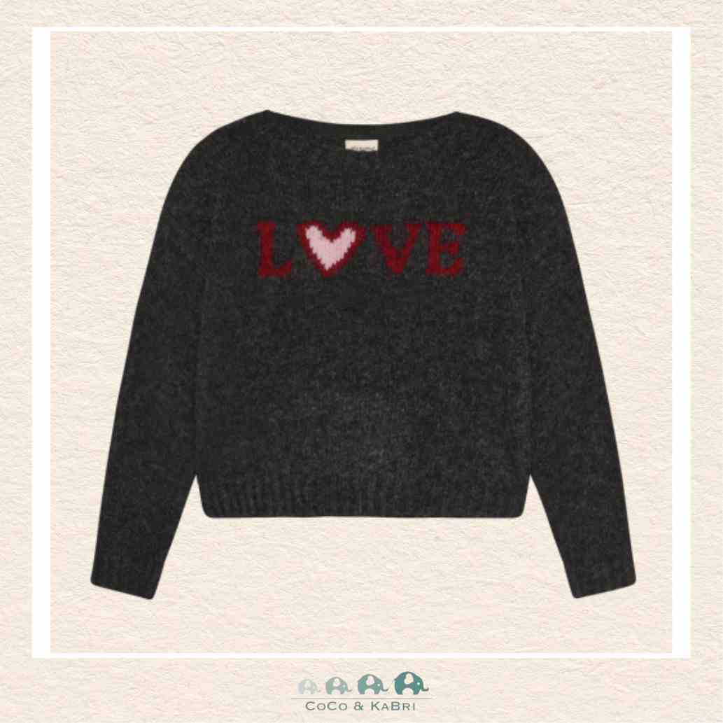 Minymo: Girls Sweater - Iron Oxide "Love"