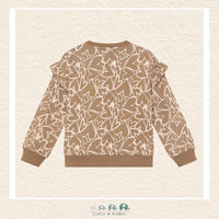 Back view of the Daily7 Brown Heart Sweatshirt showing the clean, modern silhouette and the durable, premium knit construction