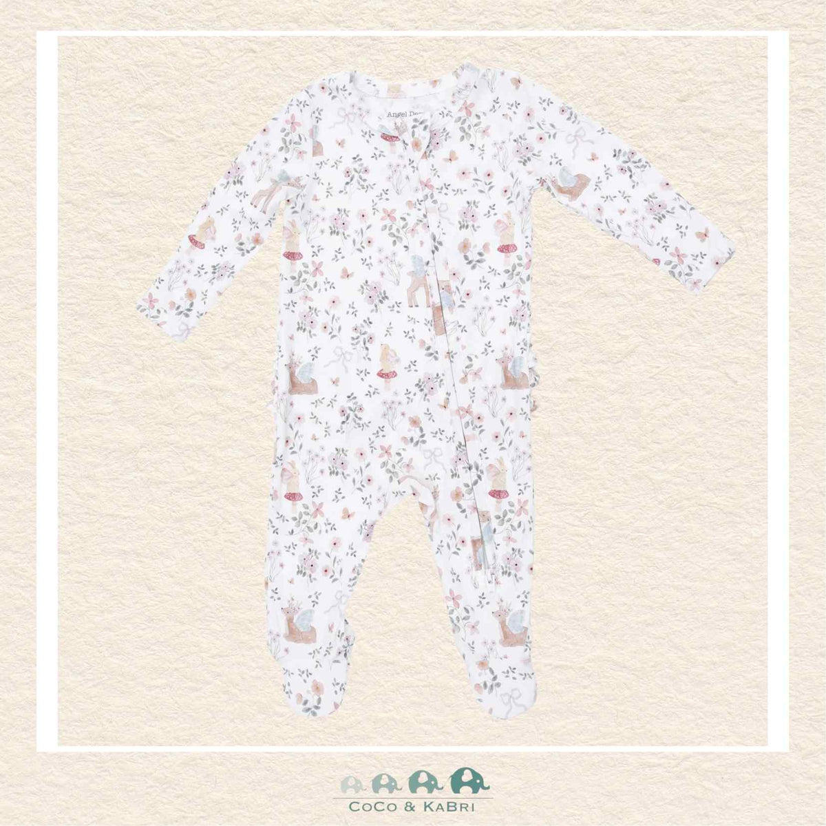 Angel Dear: Enchanted Woodland - 2 Way Ruffle Back Zipper Footie