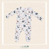 Angel Dear: Southern Woodland Animals Green - 2 Way Zipper Footie