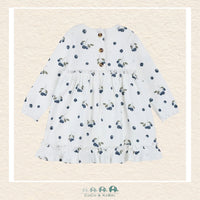🇨🇦 Petit Lem: Baby Girl Blueberry Dress with Leggings