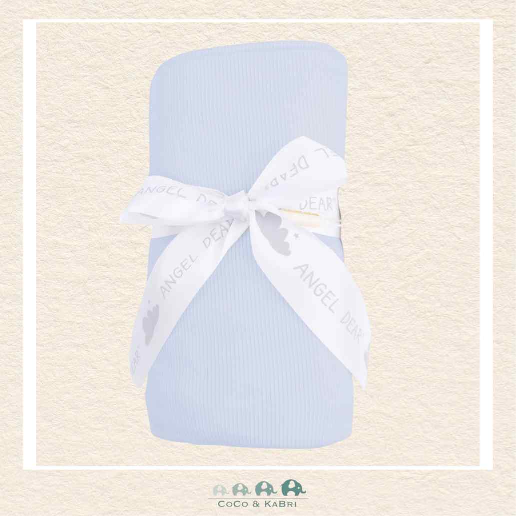 Angel Dear: Solid Sheer Blue Rib - Swaddle Blanket