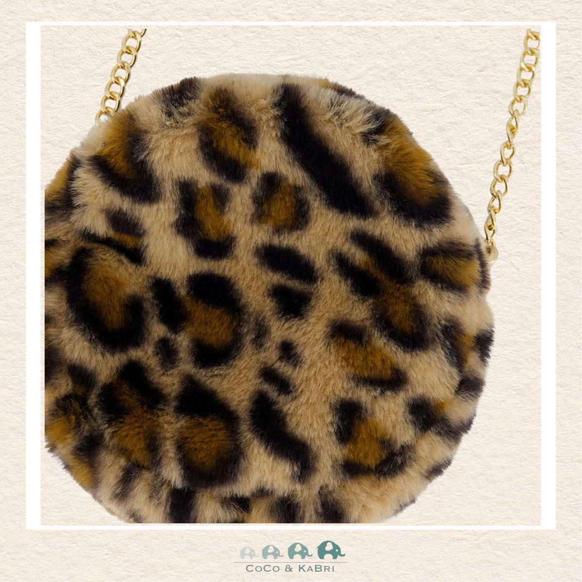 Deux par Deux: Faux Fur Shoulder Bag Brown Leopard Print
