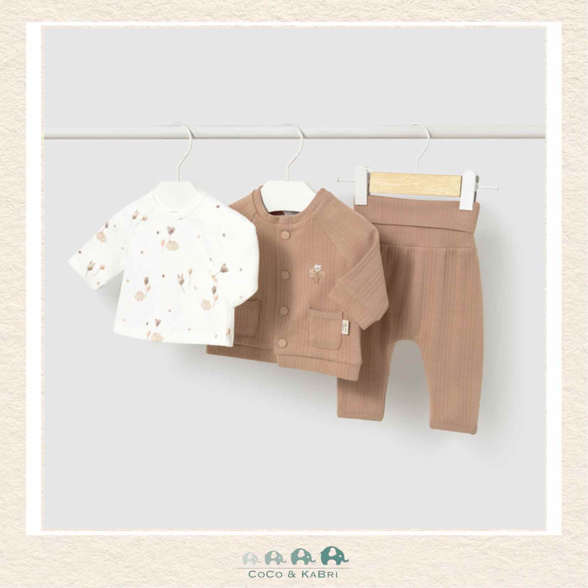 Mayoral Baby Girl 3 Piece Outfit (Brown Balloons)