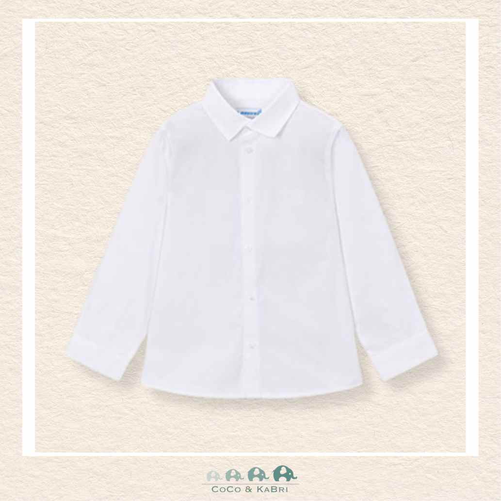 Mayoral Long Sleeve Dress Shirt - White