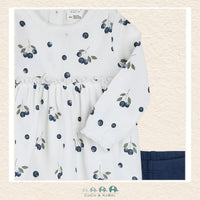 🇨🇦 Petit Lem: Baby Girl Blueberry Dress with Leggings