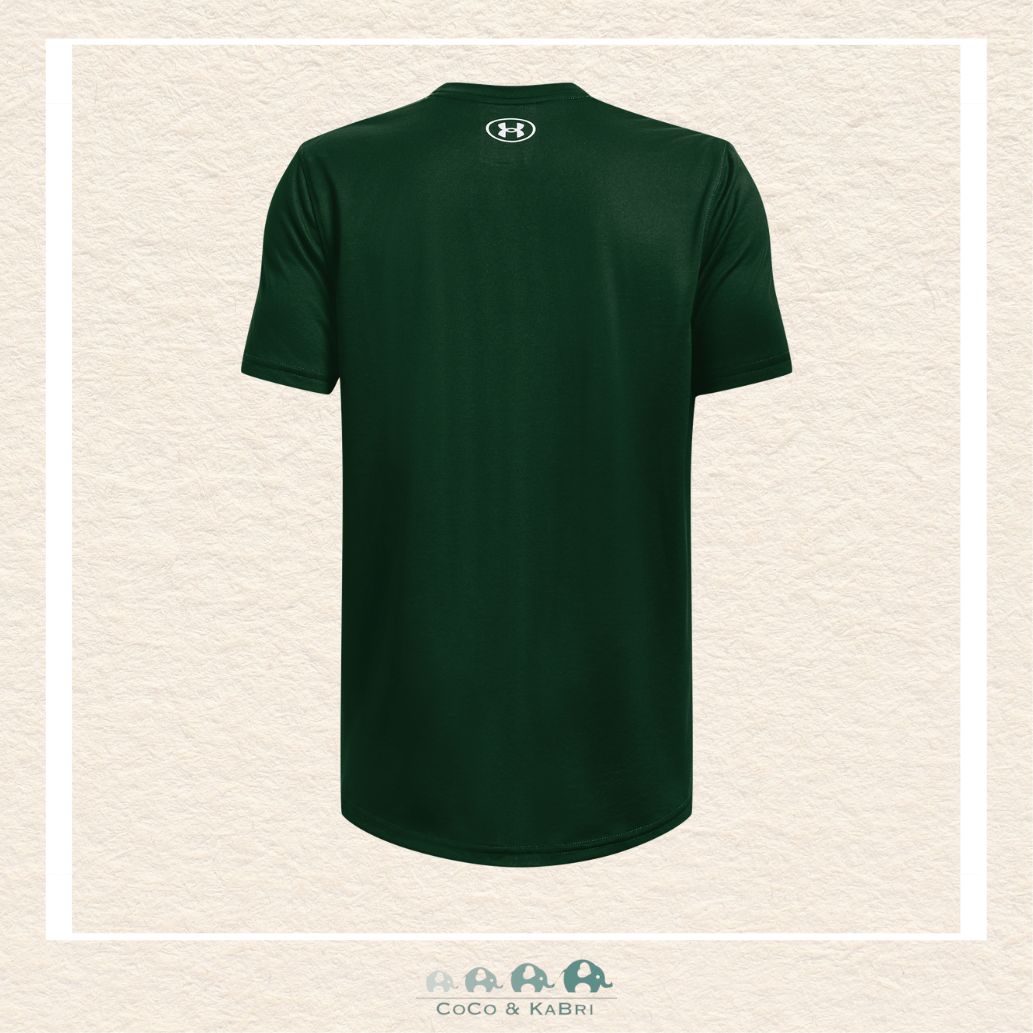 Under Armour: Youth Boys'  Tech Team Short Sleeve - Forest Green