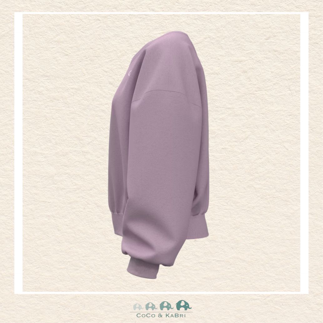 Under Armour Rival Fleece Youth Girls' Oversized Crew Mauve Pink
