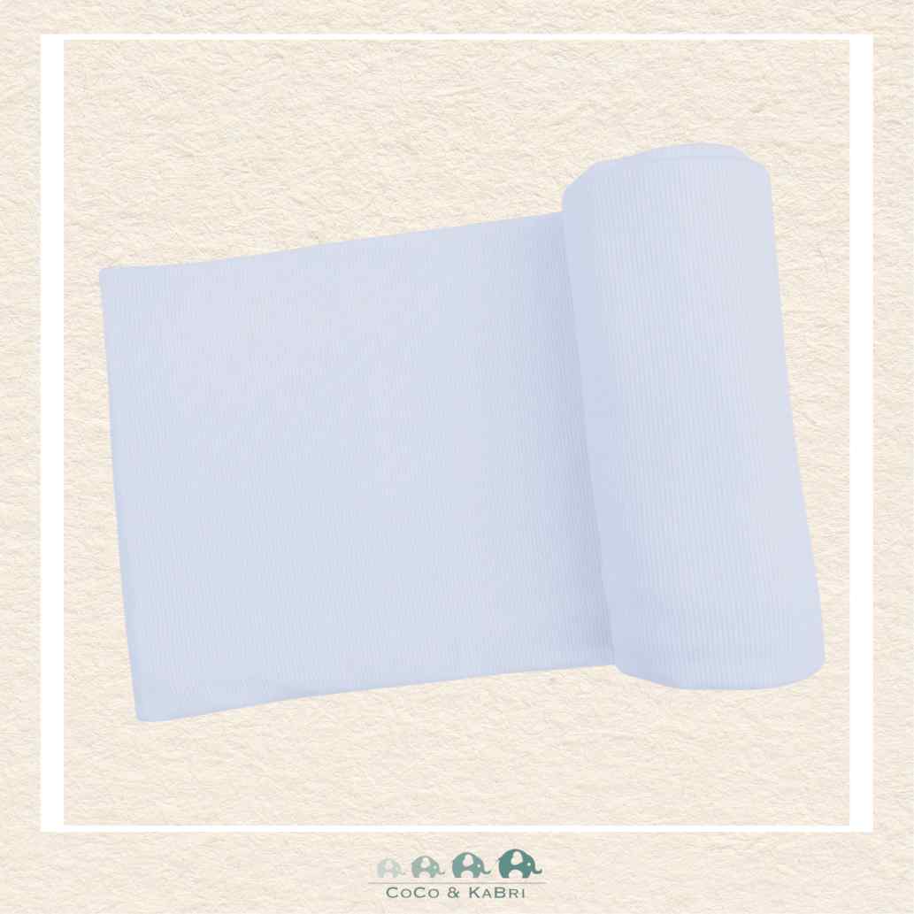 Angel Dear: Solid Sheer Blue Rib - Swaddle Blanket