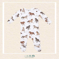 Angel Dear: Wild Horses - 2 Way Zipper Footie
