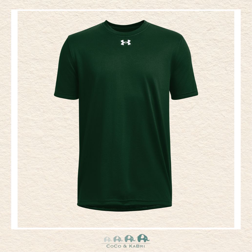 Under Armour: Youth Boys'  Tech Team Short Sleeve - Forest Green