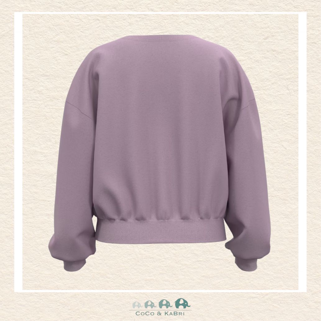 Under Armour Rival Fleece Youth Girls' Oversized Crew Mauve Pink