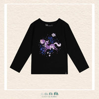 Deux Par Deux: Organic Jersey Shirt - Navy Unicorn