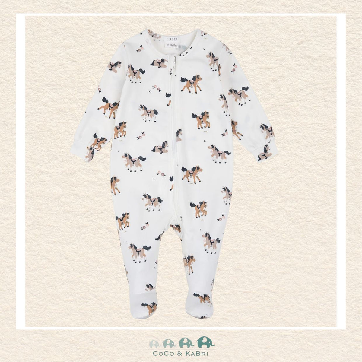 🇨🇦 Petit Lem: Baby Footed Horse Sleeper - Off White