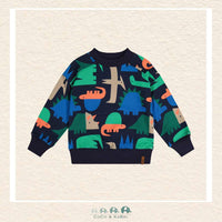 Deux par Deux: Fleece Geomoetric Dinosaur Sweatshirt