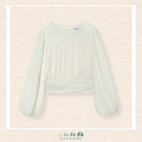 Mayoral: Youth Girls Cream Gauze Blouse
