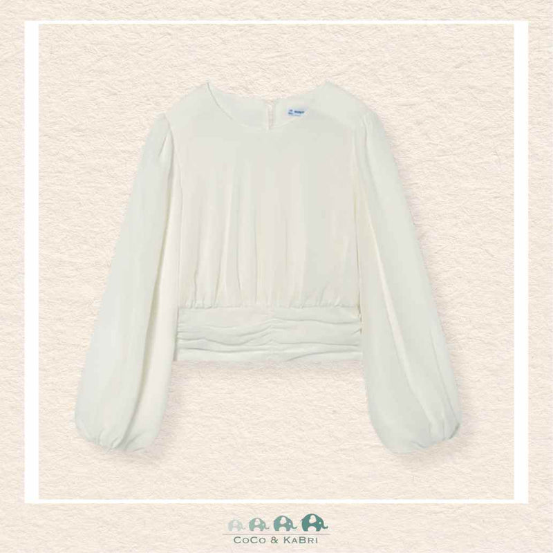 Mayoral: Youth Girls Cream Gauze Blouse
