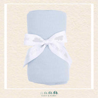 Angel Dear: Solid Baby Blue - Swaddle Blanket