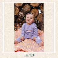 Deux Par Deux Purple Organic Cotton Pant & Top Set - Hedgehog