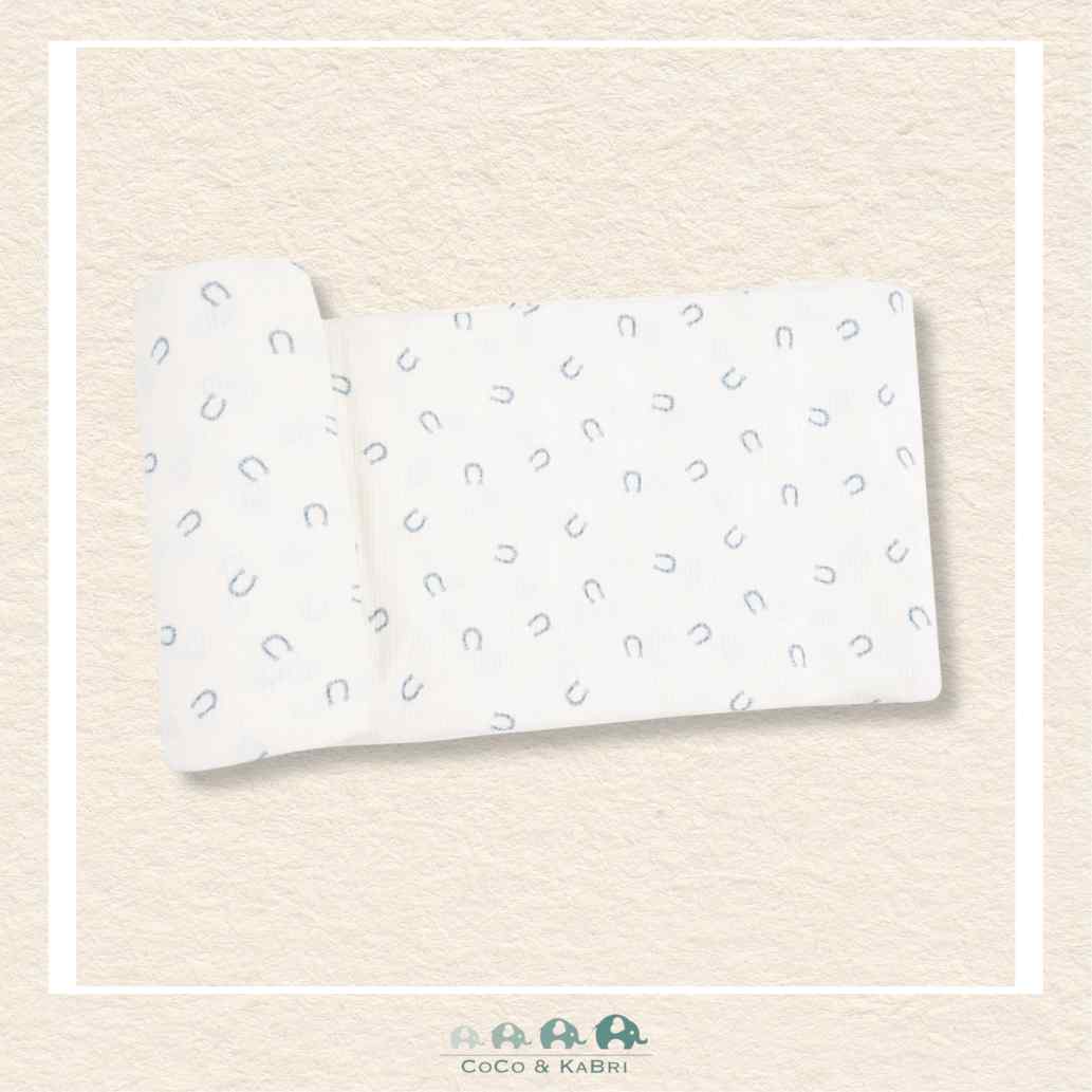 Angel Dear: Little Horseshoes Blue - Swaddle Blanket