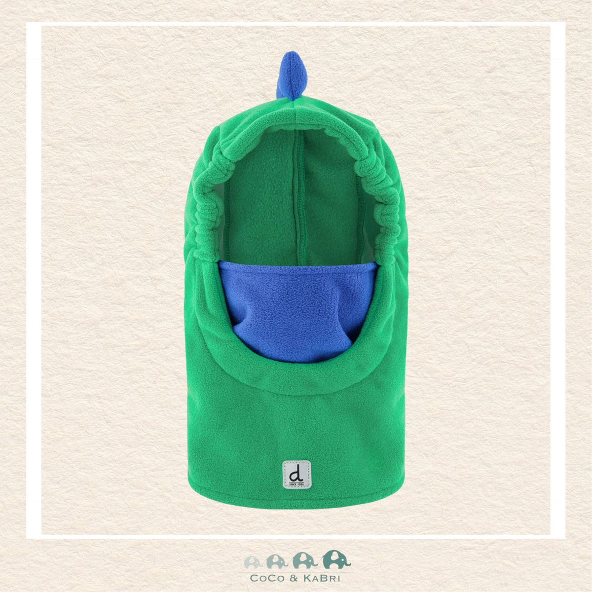 Deux Par Deux: Oversized Dino Polar Balaclava For Ski Helmet Bright Green