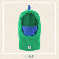 Deux Par Deux: Oversized Dino Polar Balaclava For Ski Helmet Bright Green