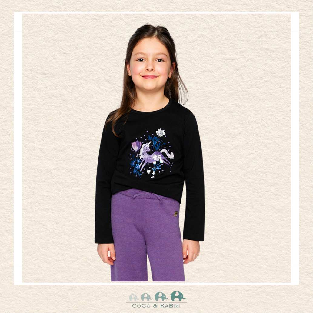 Deux Par Deux: Organic Jersey Shirt - Navy Unicorn