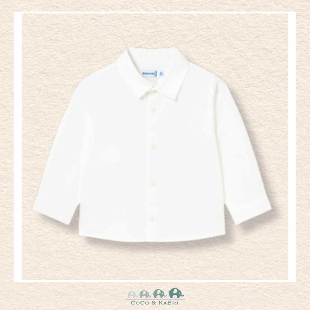 Mayoral: Boys White Long Sleeve Dress Shirt