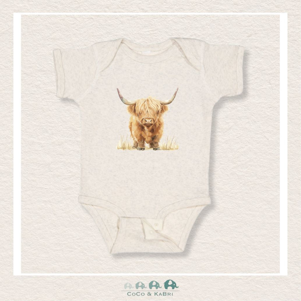 "The Alex" Diaper Shirt - Highland Cow