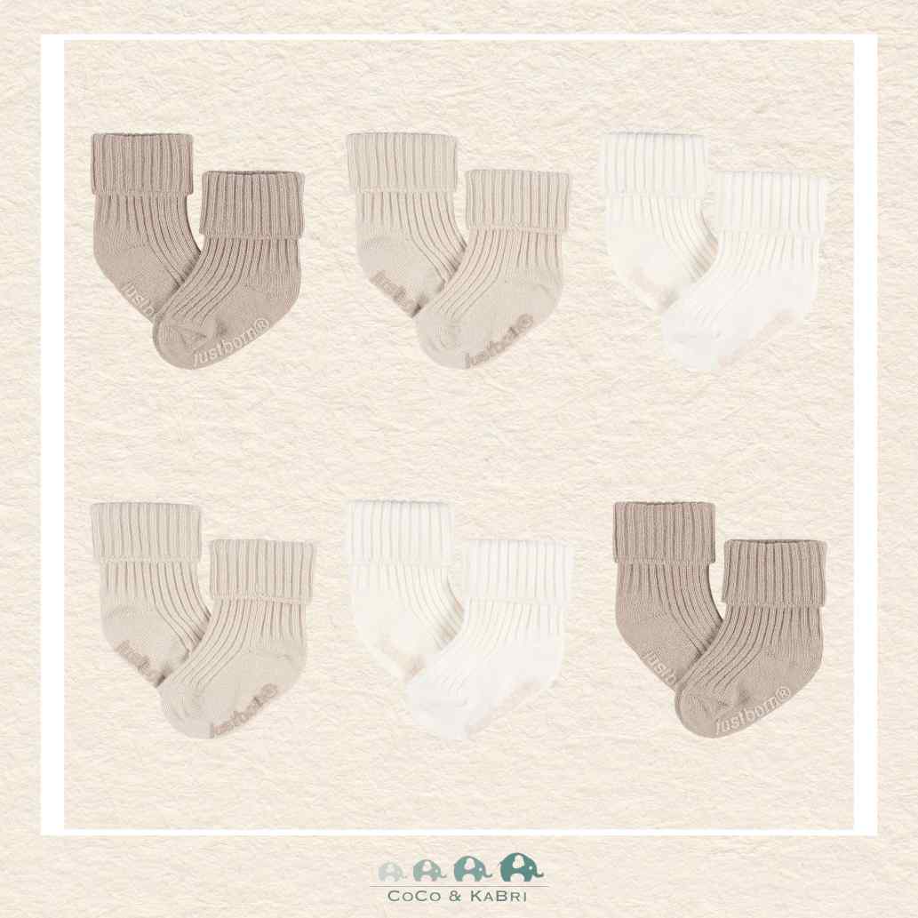 Just Born - 6 Pack Tan Socks