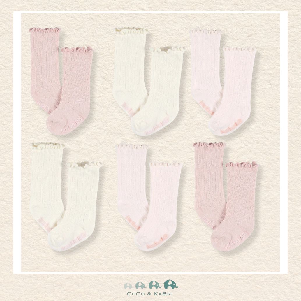 Just Born - 6 Pack Pink Socks