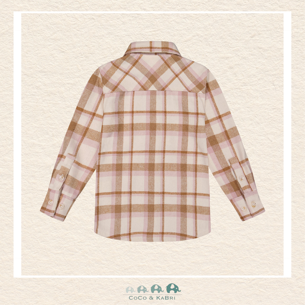 🇨🇦 Deux Par Deux Pink & Brown Plaid Overshirt