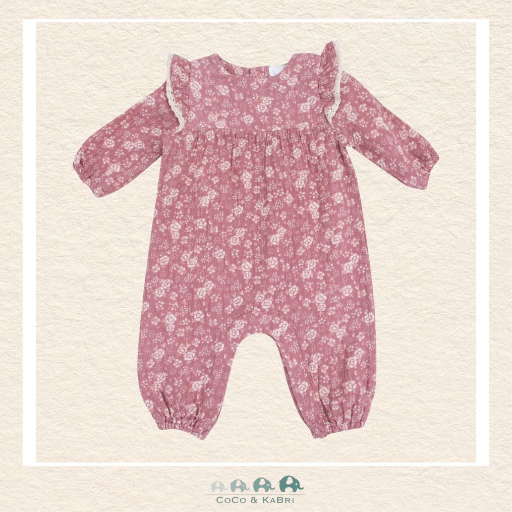 Angel Dear: Bandana Floral - Ruffle Sleeve Romper