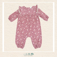 Angel Dear: Bandana Floral - Ruffle Sleeve Romper