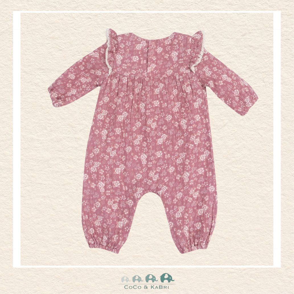 Angel Dear: Bandana Floral - Ruffle Sleeve Romper