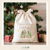 Custom Santa Sack - Gold Bunny Large Bag (Made To Order)