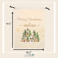 Custom Santa Sack - Gold Bunny Large Bag (Made To Order)