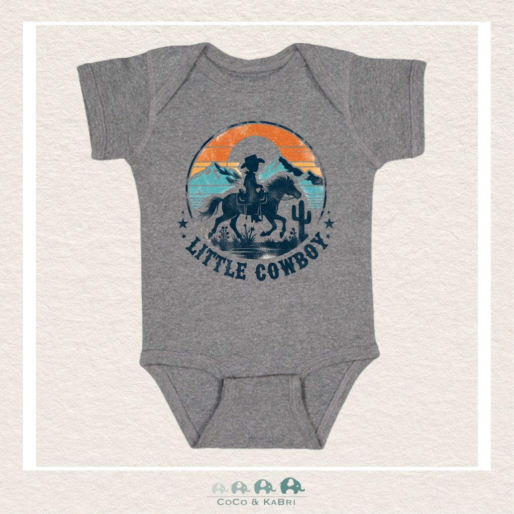 "The Alex" Charcoal Gray Diaper Shirt - Little Cowboy